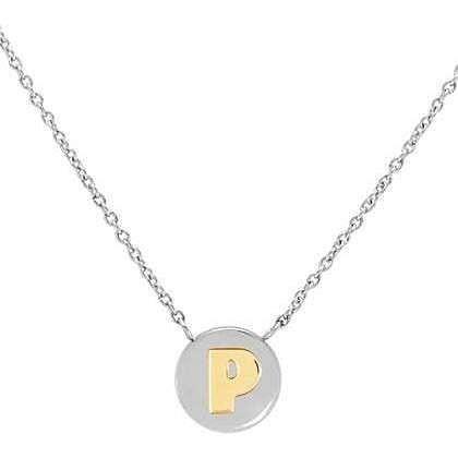 Collana NOMINATION in acciaio con lettera P in oro MyBonBons 065010/016 - bonini-gioielli