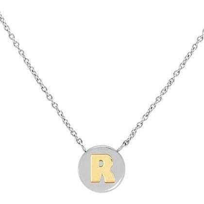 Collana NOMINATION in acciaio con lettera R in oro MyBonBons 065010/018 - bonini-gioielli