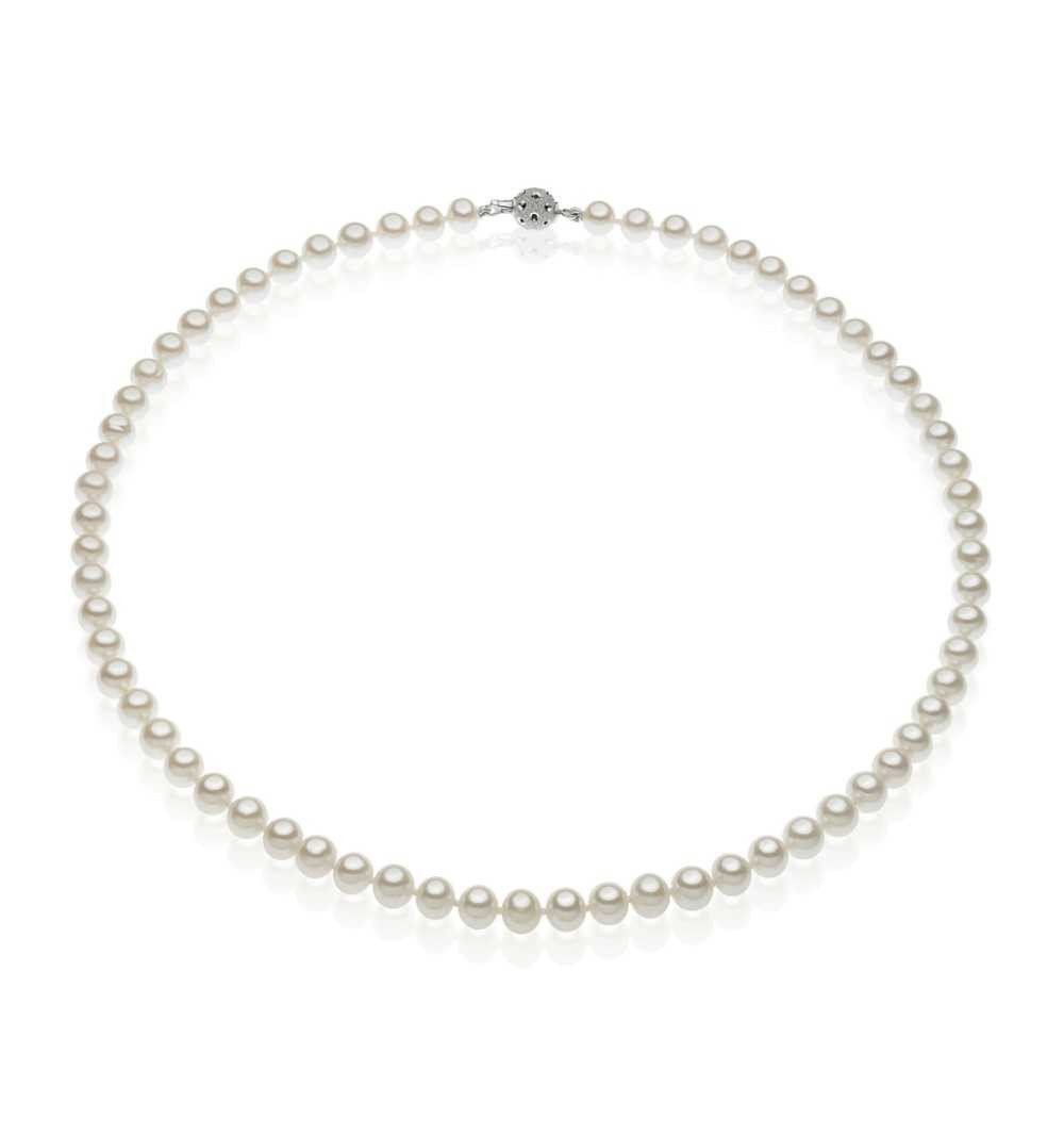 Collana perle coltivate COMETE GIOIELLI collezione Perle Akoya FSM 118B 6/6,50 - bonini-gioielli