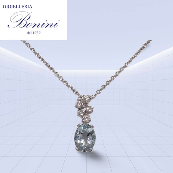 Collana Salvini acquamarina diamanti MAREA - ref. 20032167 - bonini-gioielli