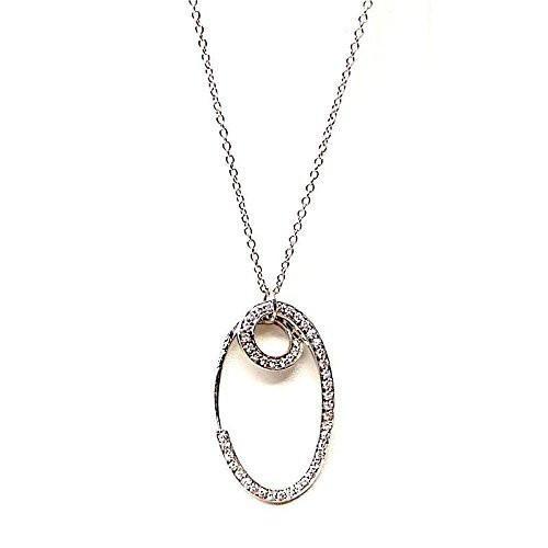 Collana SALVINI oro bianco e diamanti ct 0,36, collezione Spilla - 20026802 - bonini-gioielli