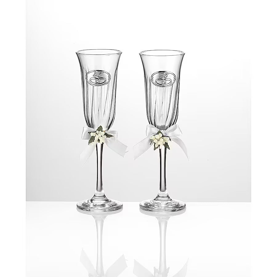 bicchieri per anniversario di matrimonio 25°|bonini-gioielli