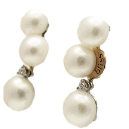 Orecchini BLISS gioielli in oro bianco, perle e diamanti, collezione Perle di Luce - 2408400 - bonini-gioielli