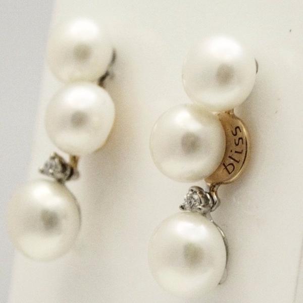 Orecchini BLISS gioielli in oro bianco, perle e diamanti, collezione Perle di Luce - 2408400 - bonini-gioielli