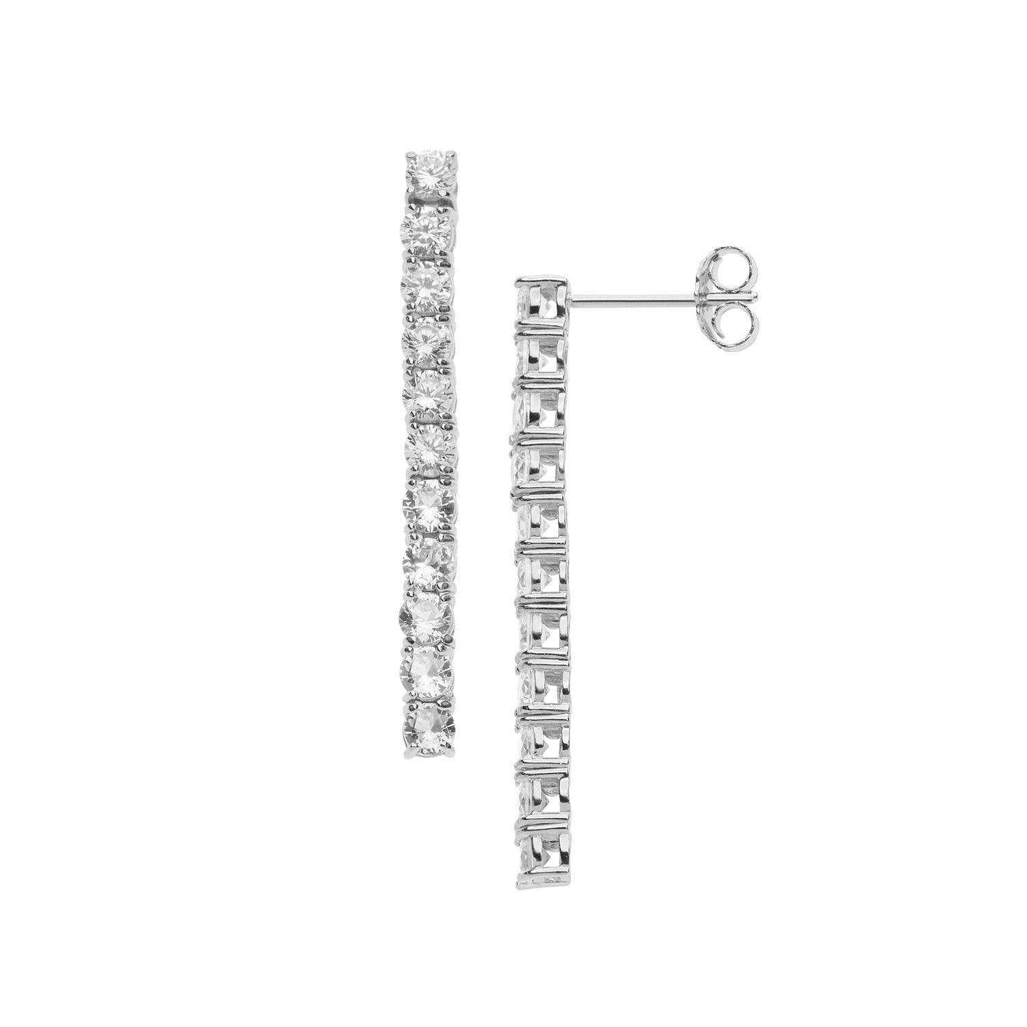Orecchini pendenti COMETE GIOIELLI argento Wedding Romantica cristalli bianchi ORA 139 - bonini-gioielli
