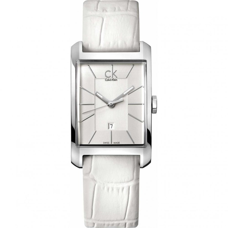 orologio Calvin Klein donna acciaio cinturino bianco WINDOW K2M23120 - bonini-gioielli