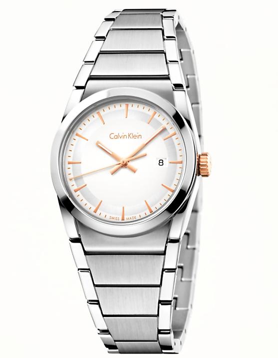 orologio Calvin Klein donna acciaio quadrante bianco STEP K6K33B46 - bonini-gioielli