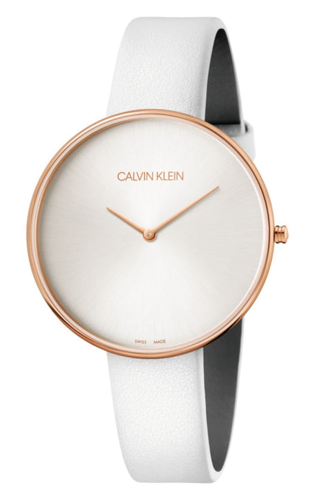 orologio Calvin Klein donna laminato cinturino bianco FULL MOON K8Y236L6 - bonini-gioielli