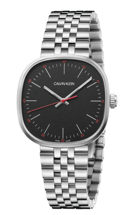 orologio Calvin Klein uomo SQUARELY acciaio quadrante nero K9Q12131 - bonini-gioielli