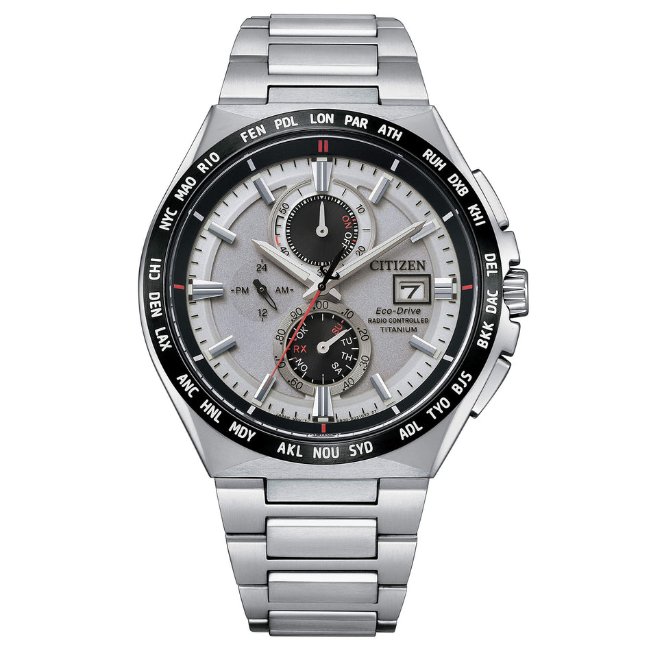 orologio CITIZEN Chrono Radiocontrollato H800 Sport Super Titanio AT8234-85A - bonini-gioielli