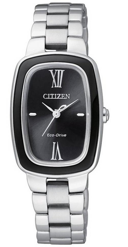 orologio Citizen donna Eco-Drive rettangolare in acciaio EM0007-51E - bonini-gioielli