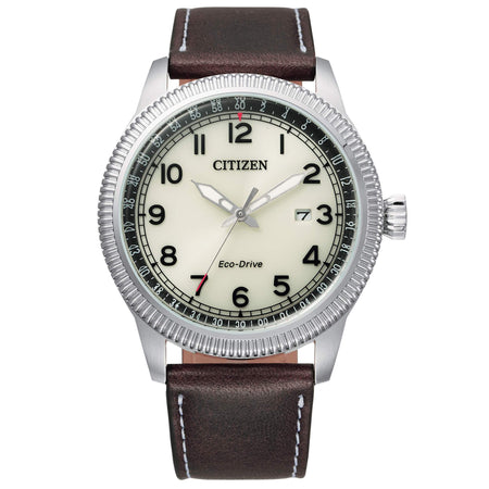 orologio CITIZEN uomo Aviator acciaio O.F. Collection BM7480-13X - bonini-gioielli