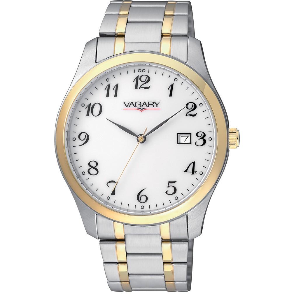 orologio VAGARY uomo Quartz bicolore solo tempo collezione 90th IH5-031-11 - bonini-gioielli