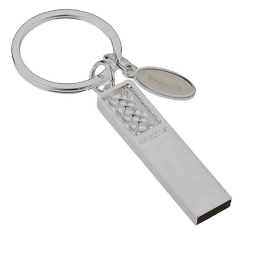 Portachiavi BAGUTTA con chiavetta USB16GB in metallo argentato ref. 2070-02AR - bonini-gioielli
