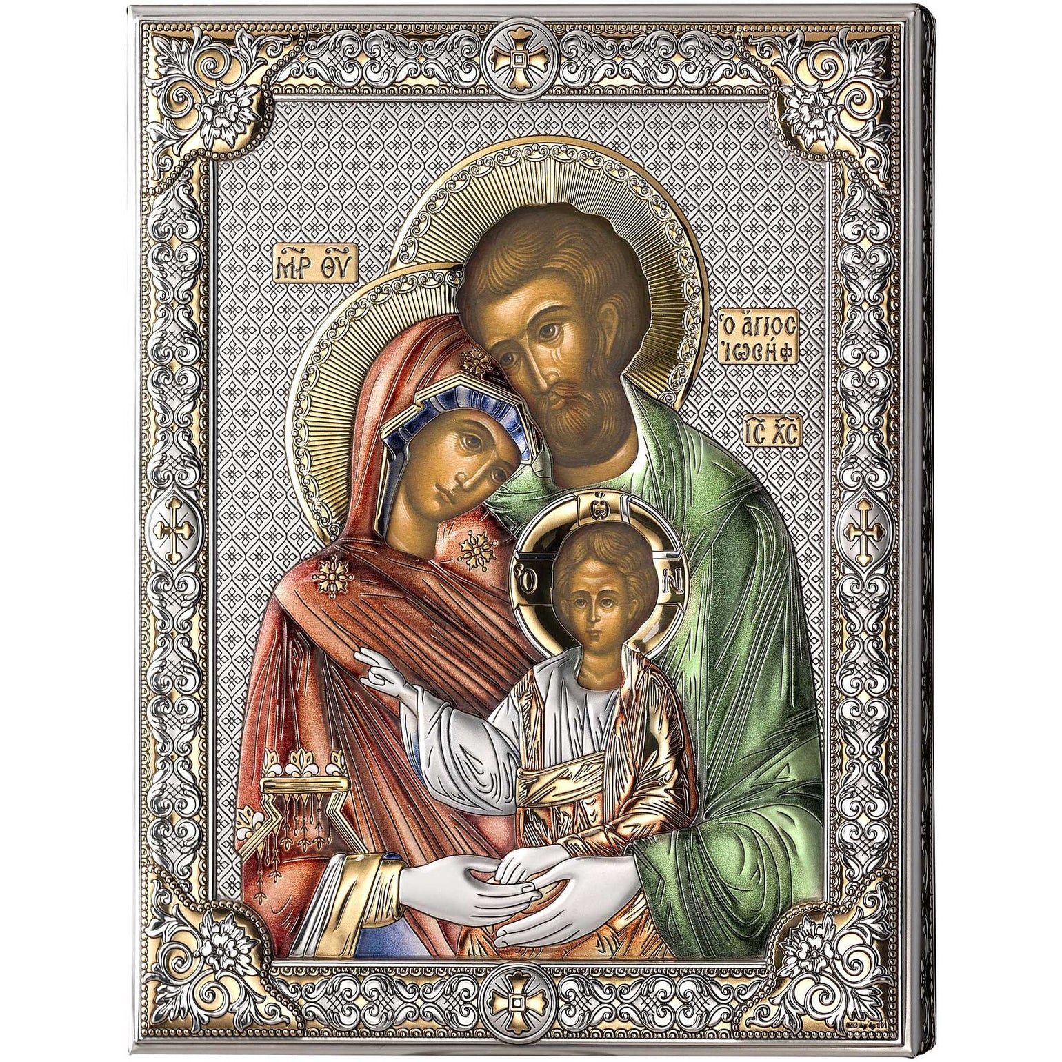 Quadro Icona Sacra Famiglia in argento VALENTI ref. 85313/4XL - bonini-gioielli