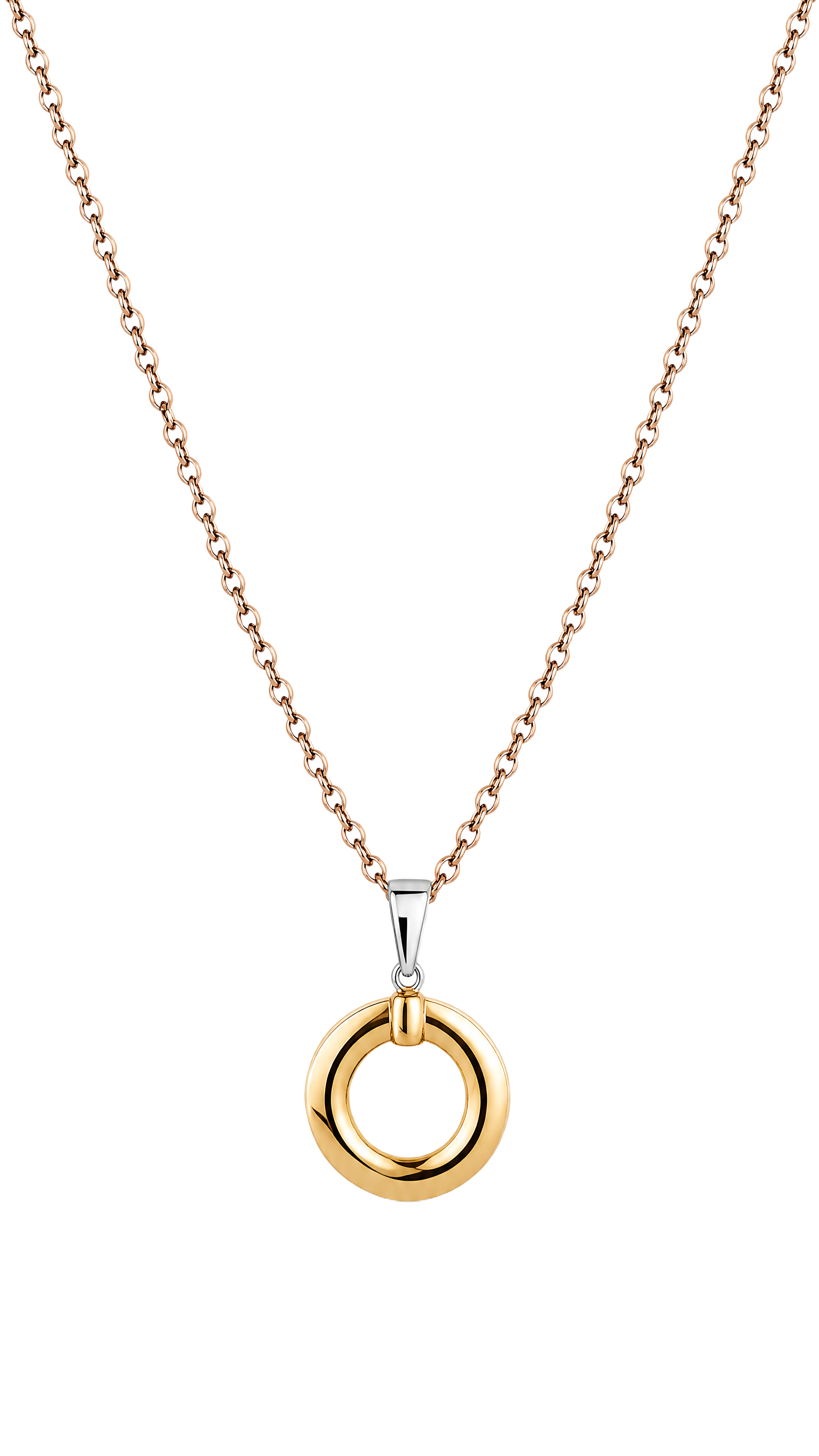 Collana con ciondolo Oro Rosé e Bianco 375/1000 UNOAERRE|bonini-gioielli