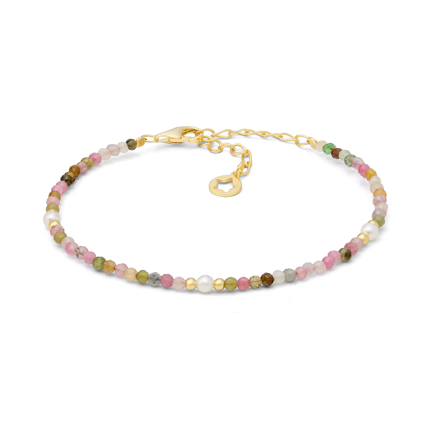 Bracciale argento dorato tormaline e perline Gift & Color BRA283 COMETE|bonini-gioielli