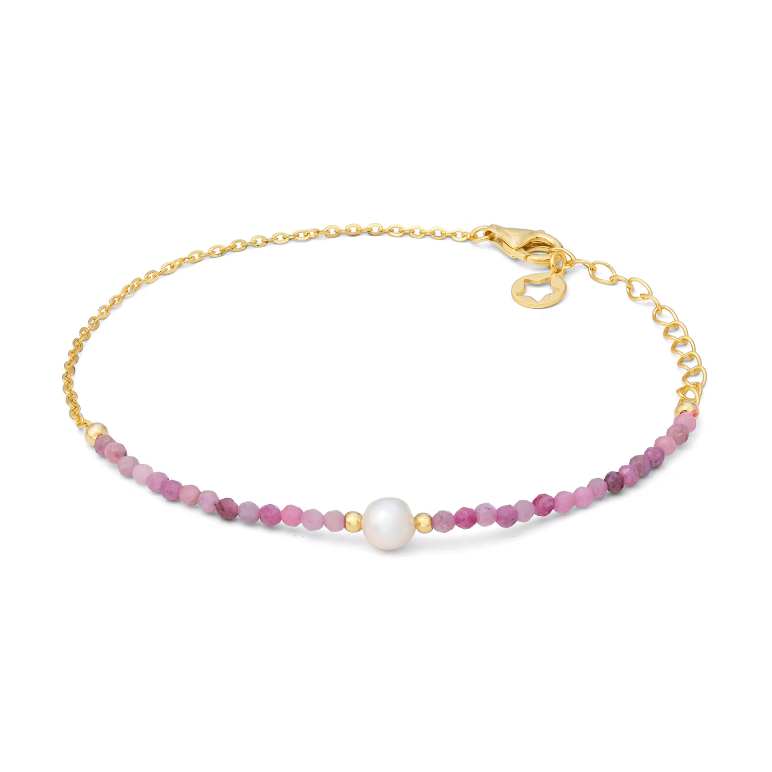 bracciale-parure-Girocollo argento dorato, rubino e perla Gift & Colour GLA 301 COMETE|bonini-gioielli