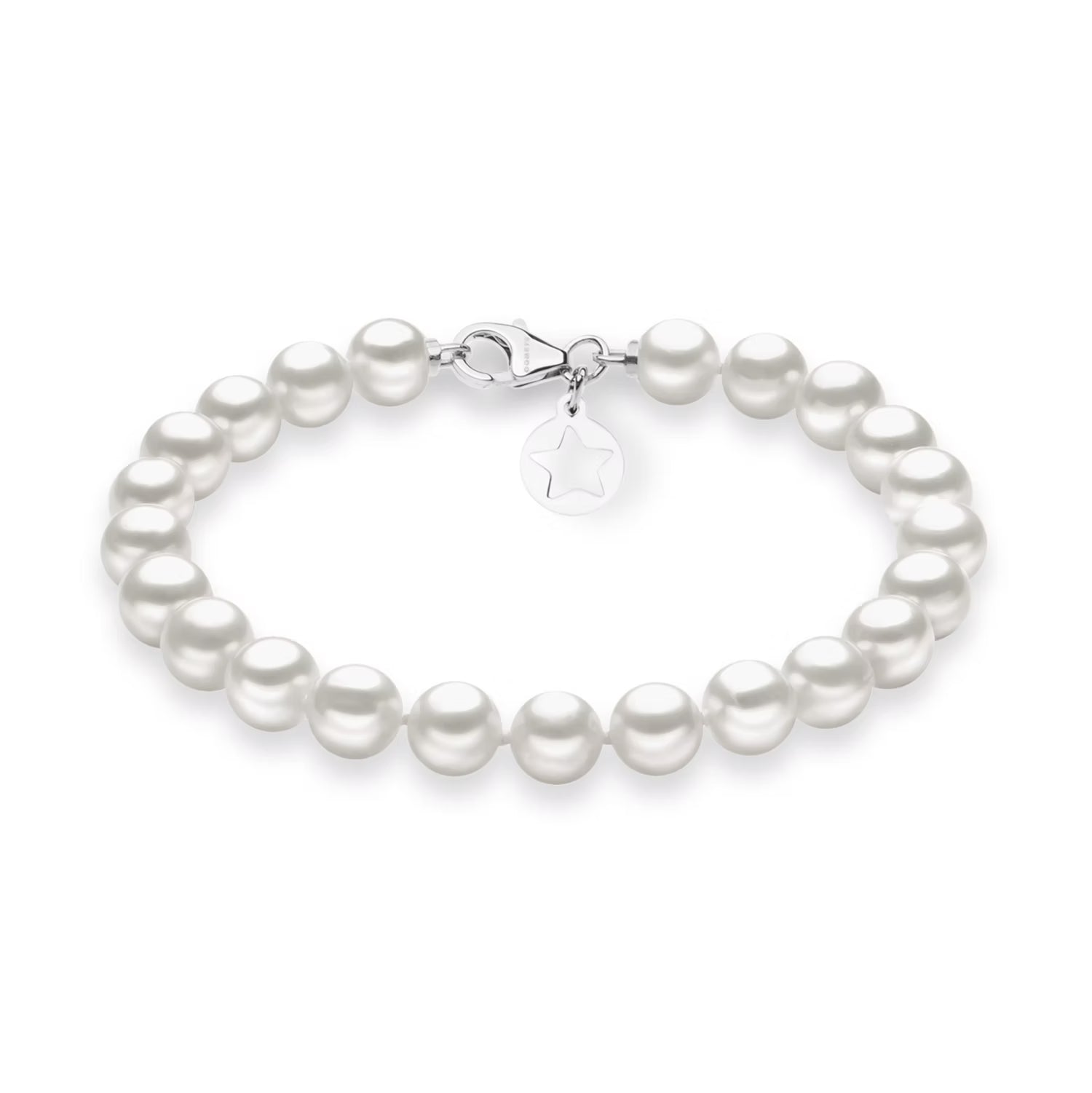 Bracciale perle coltivate COMETE chiusura Oro Bianco BRQ 110S|bonini-gioielli