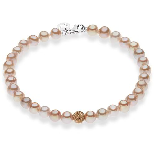 Bracciale perle rosa coltivate COMETE con dettaglio Oro Rosé BRQ 361|bonini-gioielli