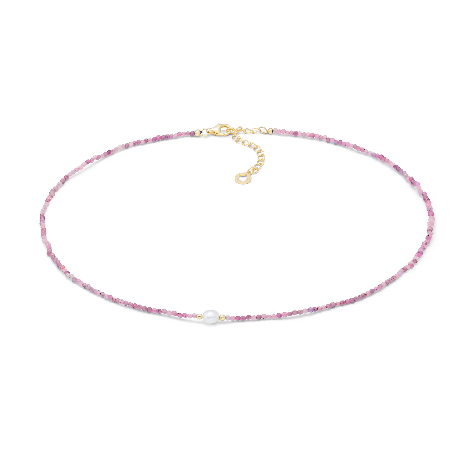 Girocollo argento dorato, rubino e perla Gift & Colour GLA 301 COMETE|bonini-gioielli