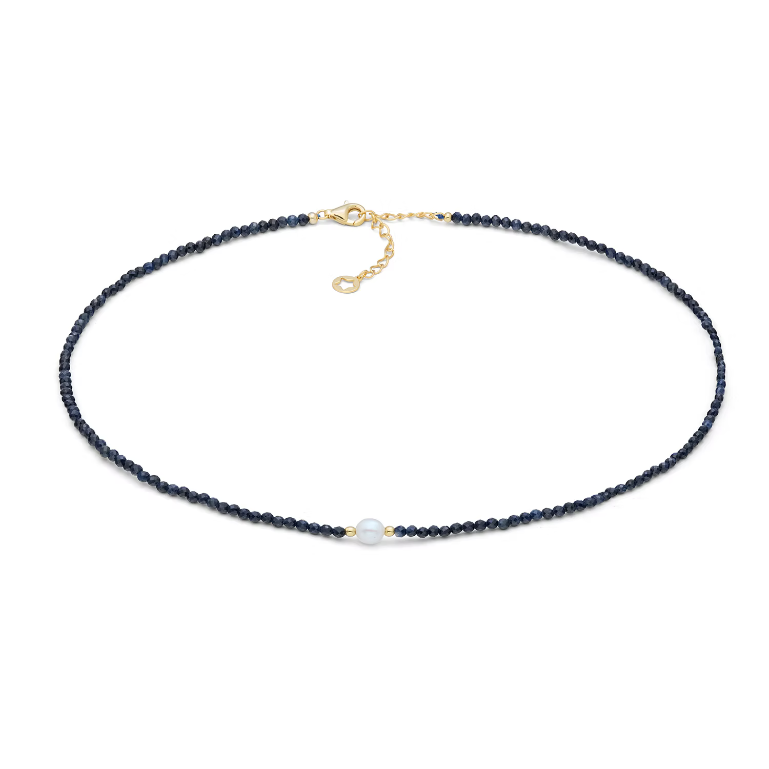 Girocollo argento dorato, zaffiri blu e perla Gift&Colour GLA297 COMETE|bonini-gioielli