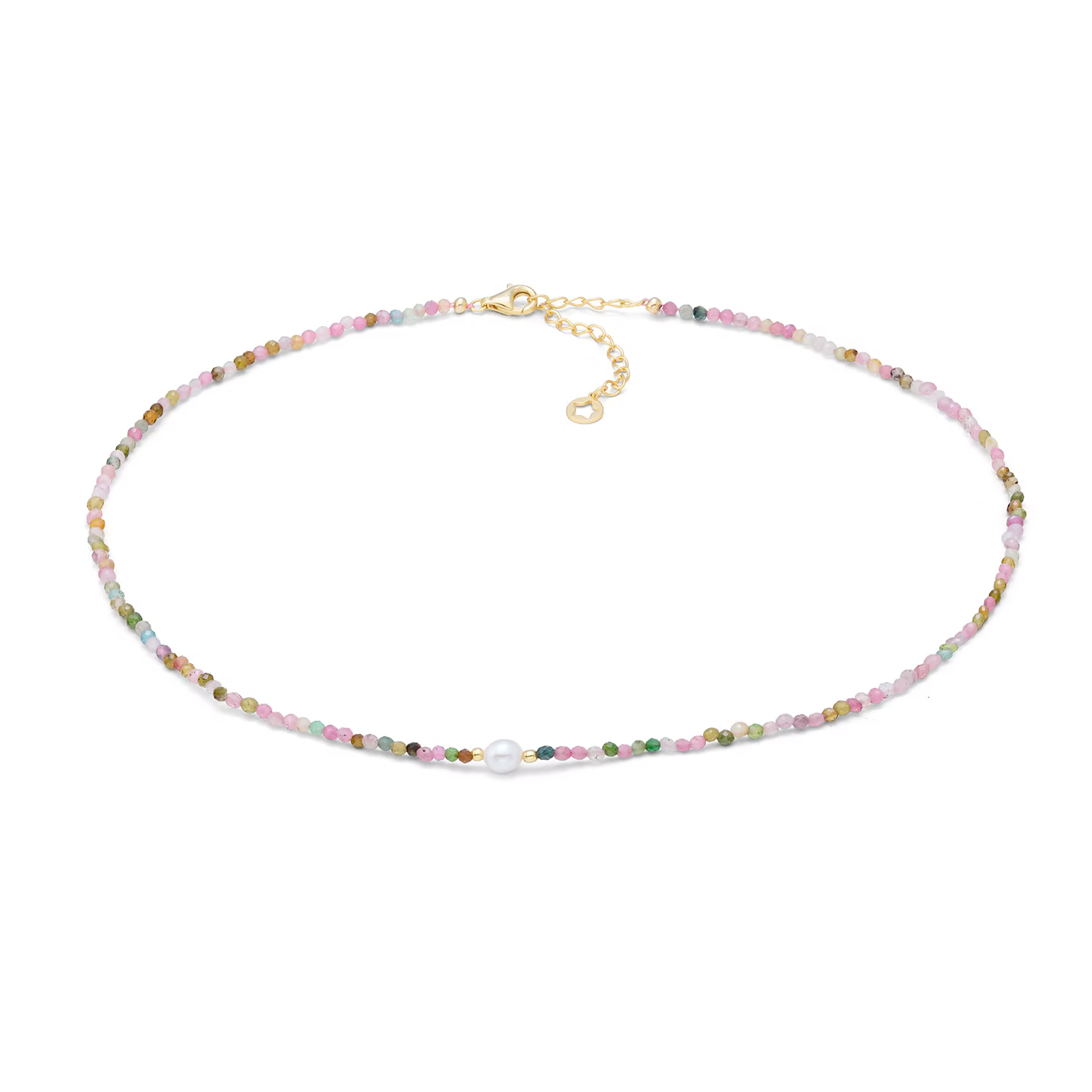 Girocollo argento dorato, tormaline e perla Gift&Colour GLA 299 COMETE|bonini-gioielli