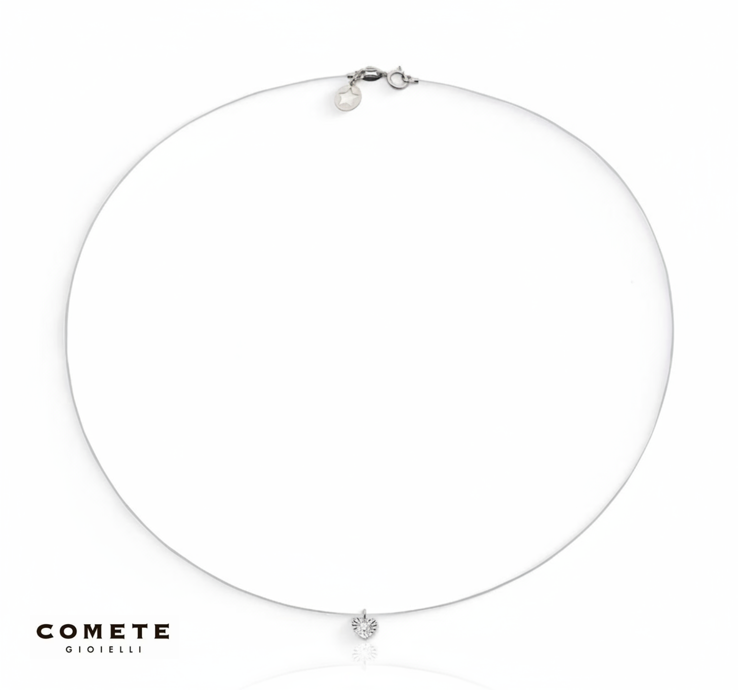 Girocollo Nude oro bianco e diamante KGLB 1428 COMETE|bonini-gioielli