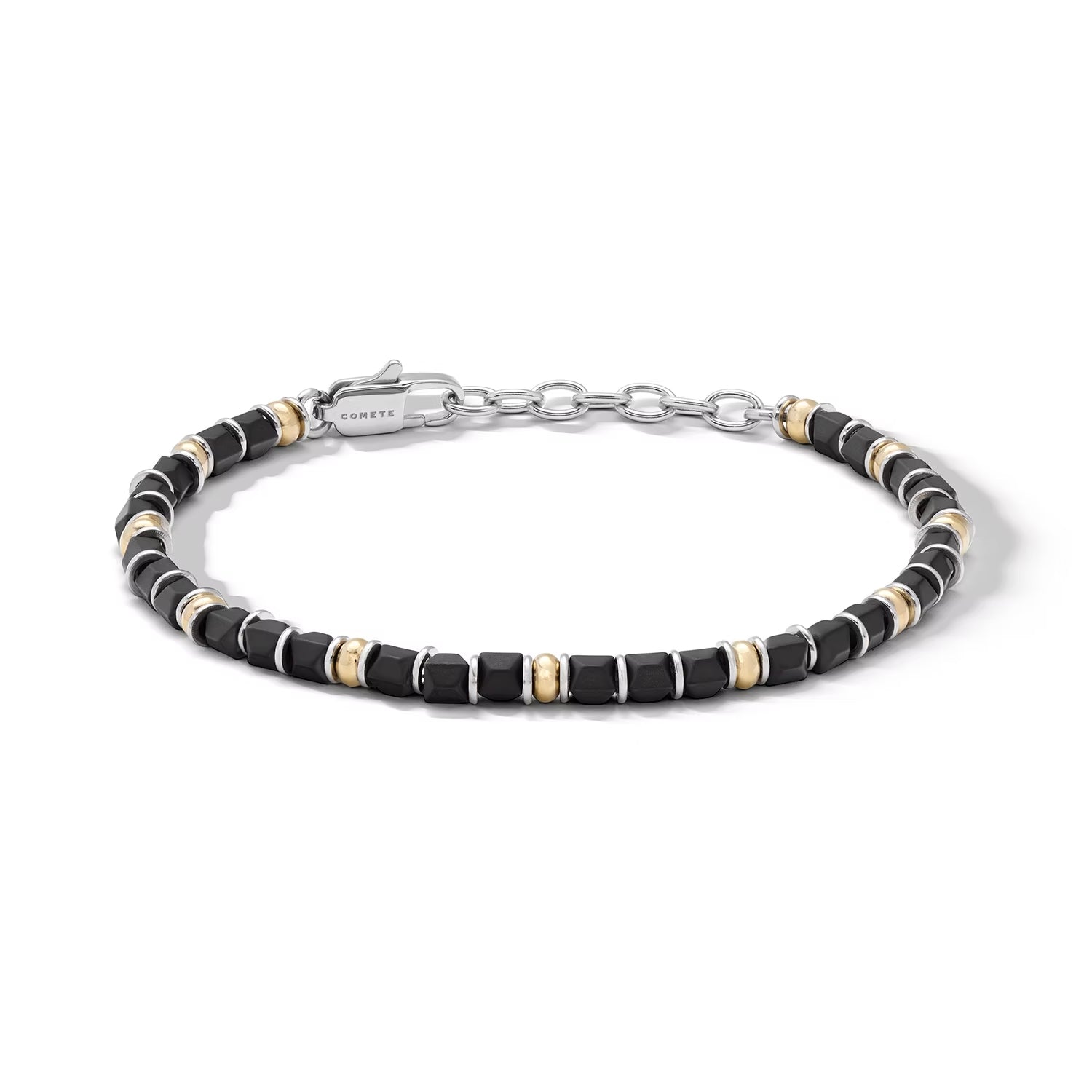 Bracciale Uomo acciaio PVD giallo ematite nera Mineral UBR 1327 COMETE|bonini-gioielli