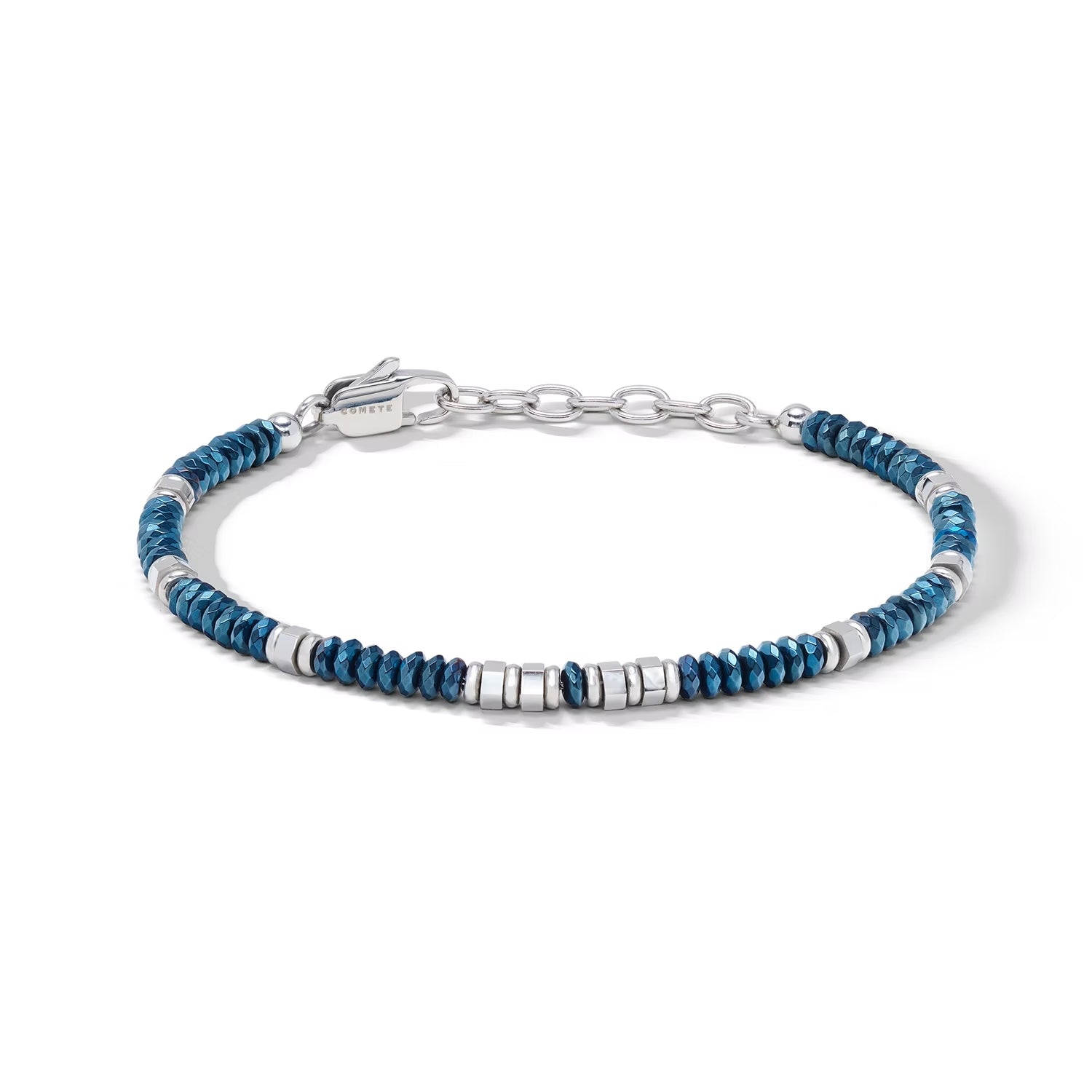 Bracciale Uomo acciaio ematite blu Mineral UBR 1340 COMETE|bonini-gioielli