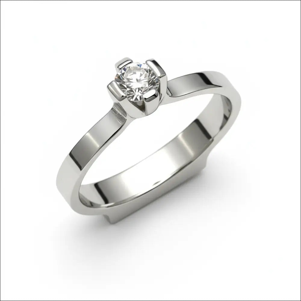 Anello da Fidanzamento Oro Bianco 750/1000 e Diamante ct 0.28 UNOAERRE|bonini-gioielli
