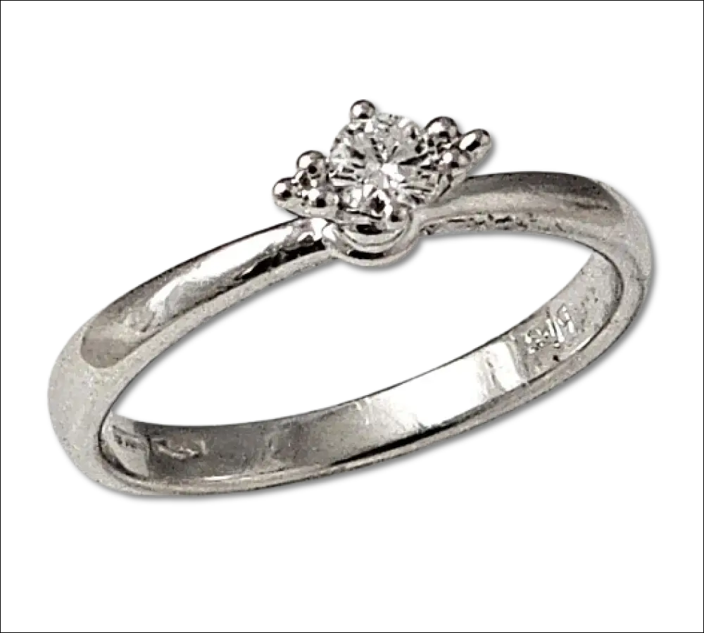 Anello Oro bianco diamante Solitario Bliss| bonini-gioielli