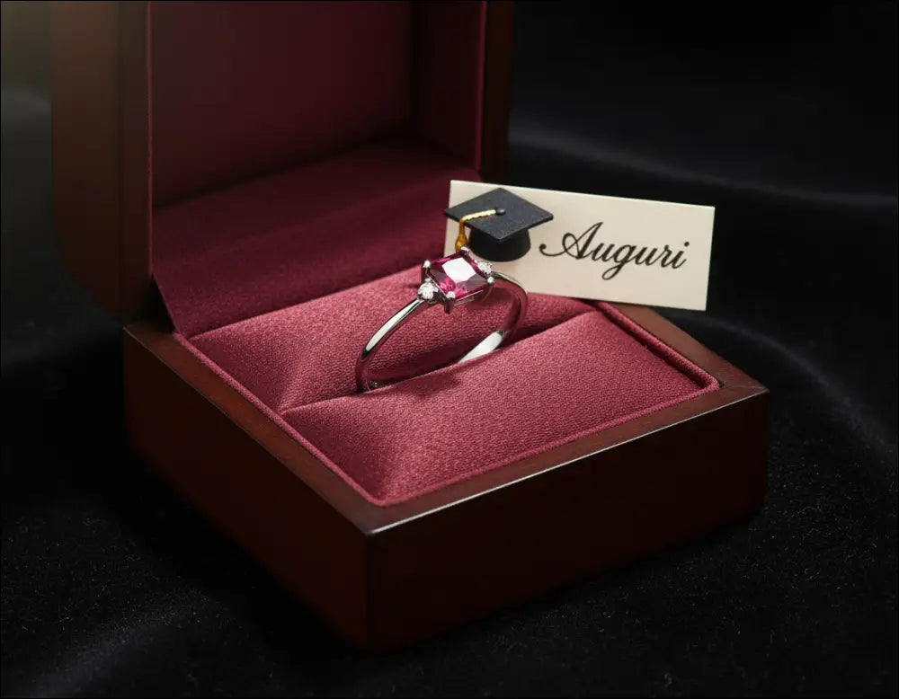Anello Oro bianco Rubino e Diamanti COMETE ANB 2707|bonini-gioielli