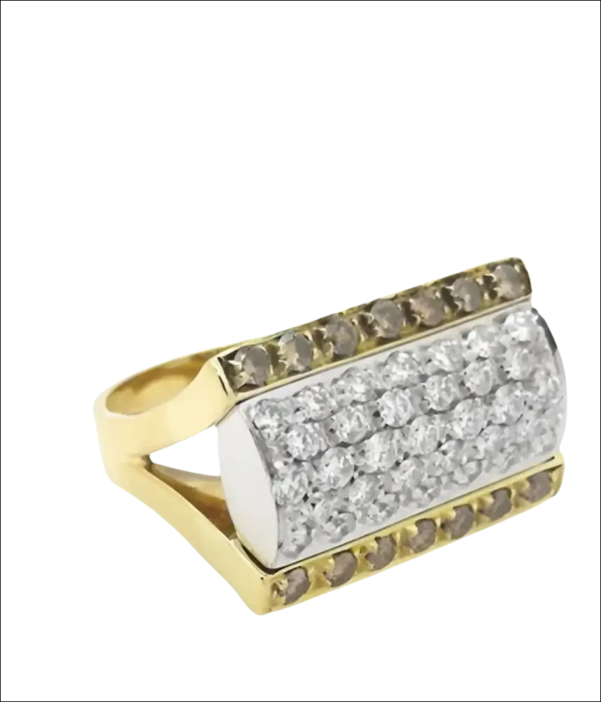 Anello Salvini Soap Opera Oro e Diamanti con oro bianco e diamanti chiari e marroni