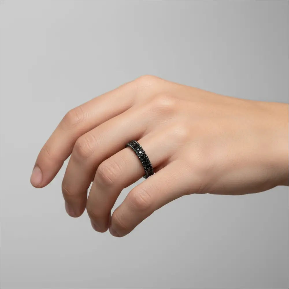 Anello Uomo argento, rutenio e zirconi COMETE UAN 133|bonini-gioielli