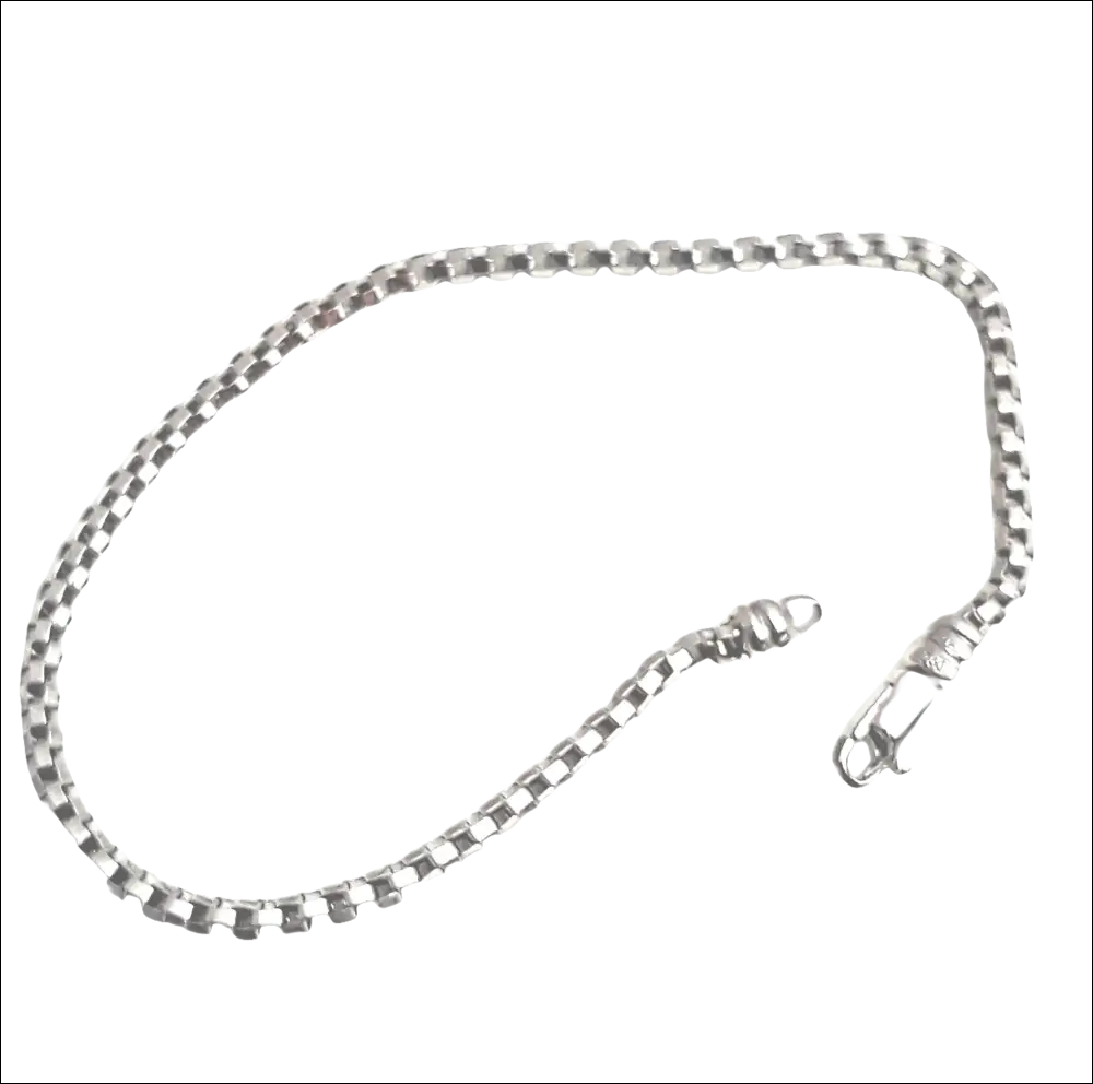 Bracciale Rockstar STELLA MILANO in oro bianco con catena argento e chiusura a moschettone