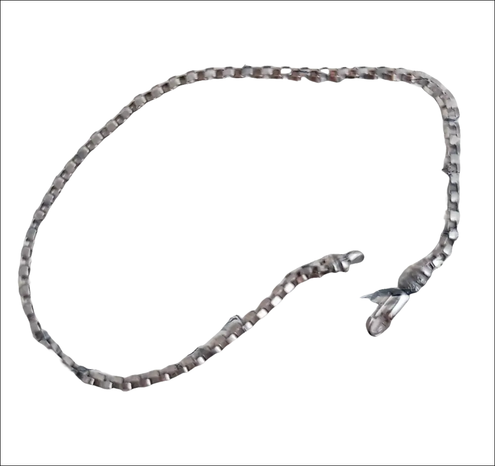 Collana a catena a scatola in argento con chiusura a moschettone di STELLA MILANO