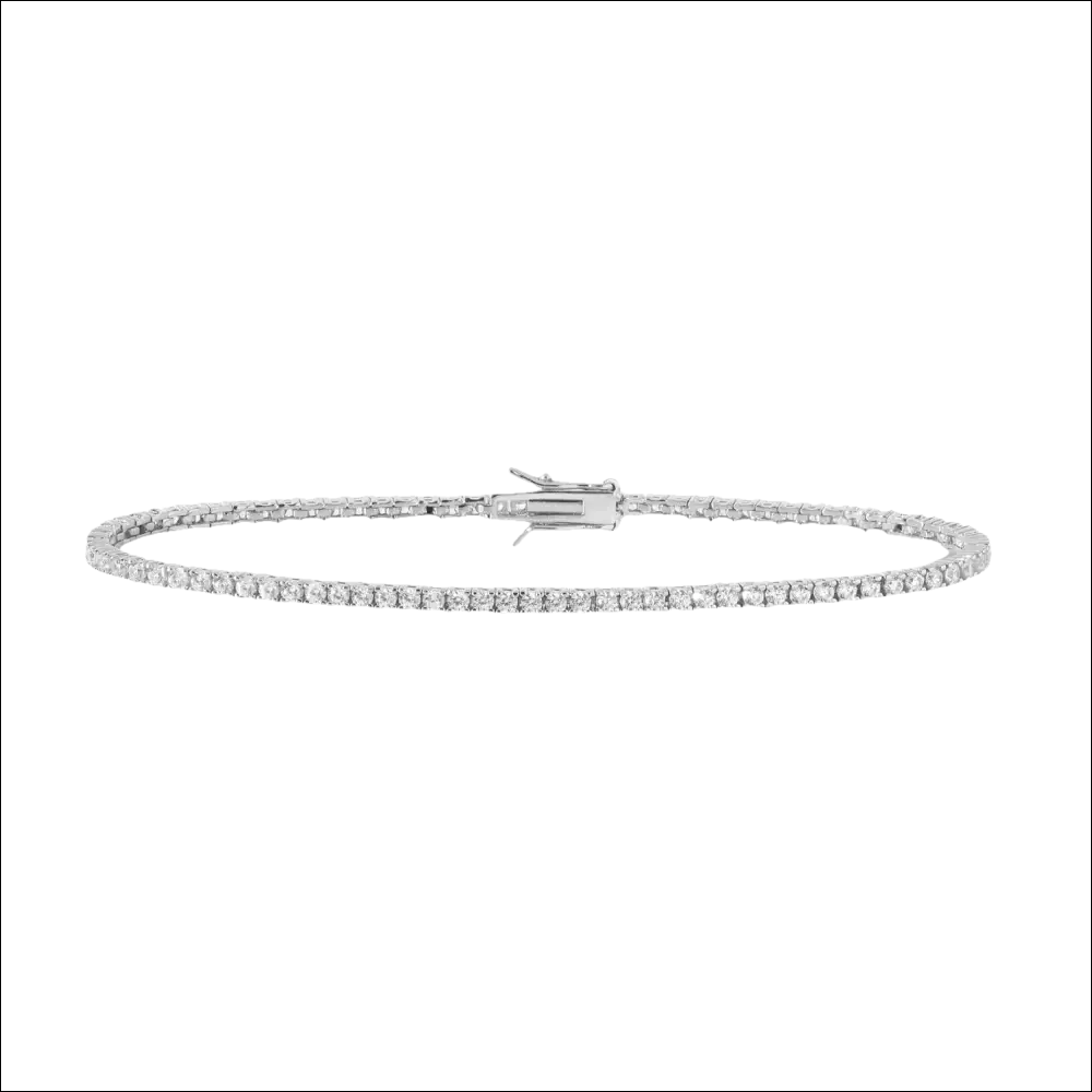 Bracciale Tennis Argento e Zirconi Comete con diamanti rotondi scintillanti