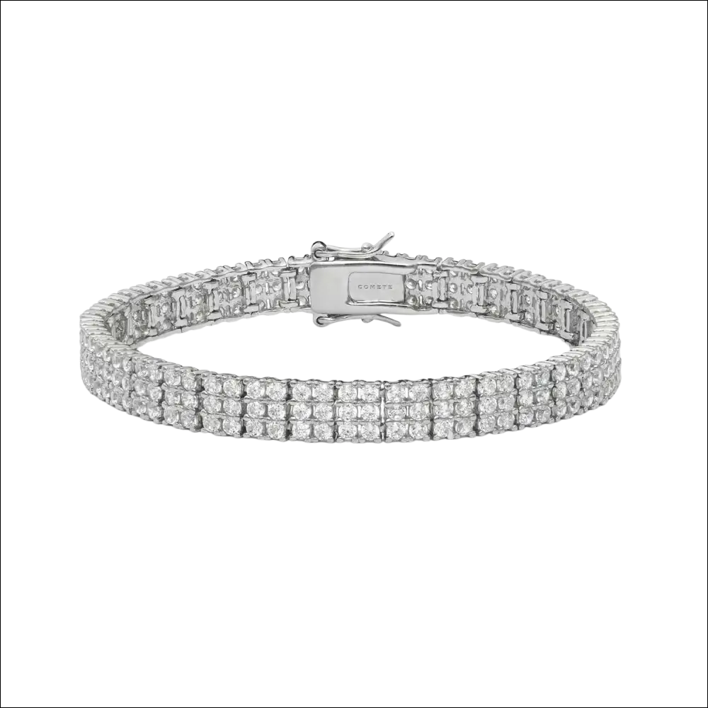 Bracciale tennis argento zirconi Comete BRA 265 scintillante a tre fili