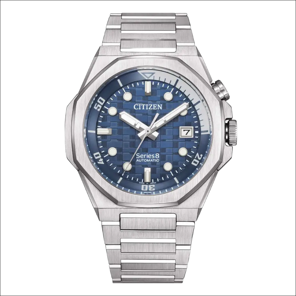 Orologio Citizen Serie 8 NB6060-58L silver con quadrante blu testurizzato