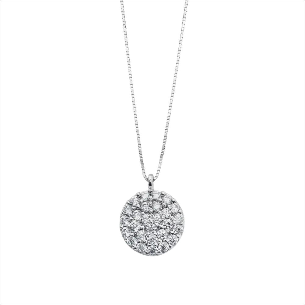 Collana oro zirconi Ambrosia Dea di Luce AGZ 399 con catena box