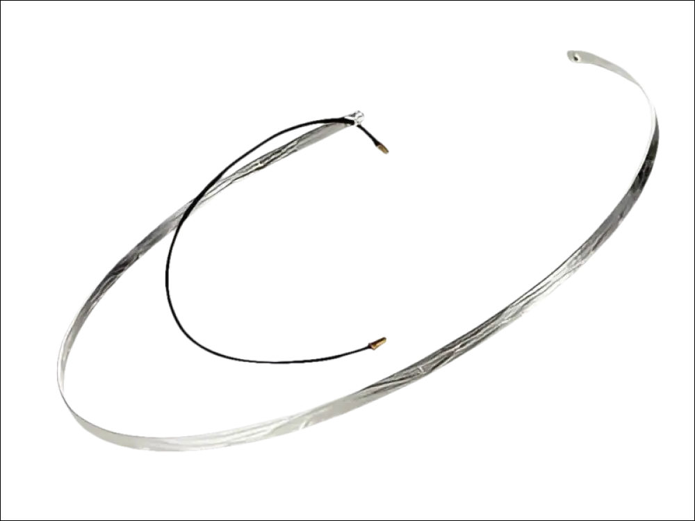 Cavo display laptop color argento con filo nero per antenna su Girocollo Argento Desideri