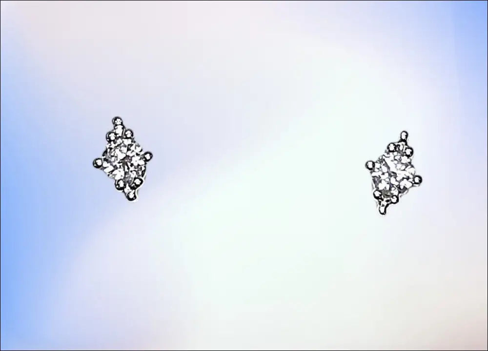 Orecchini oro bianco punto luce diamanti BLISS orecchini