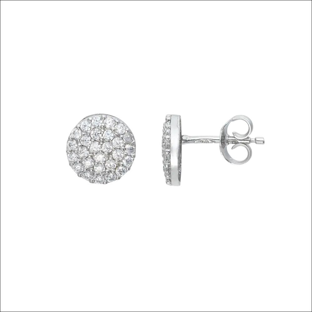 Orecchini oro bianco AMBROSIA Dea di Luce AOZ 529 con pavé di zirconi scintillanti
