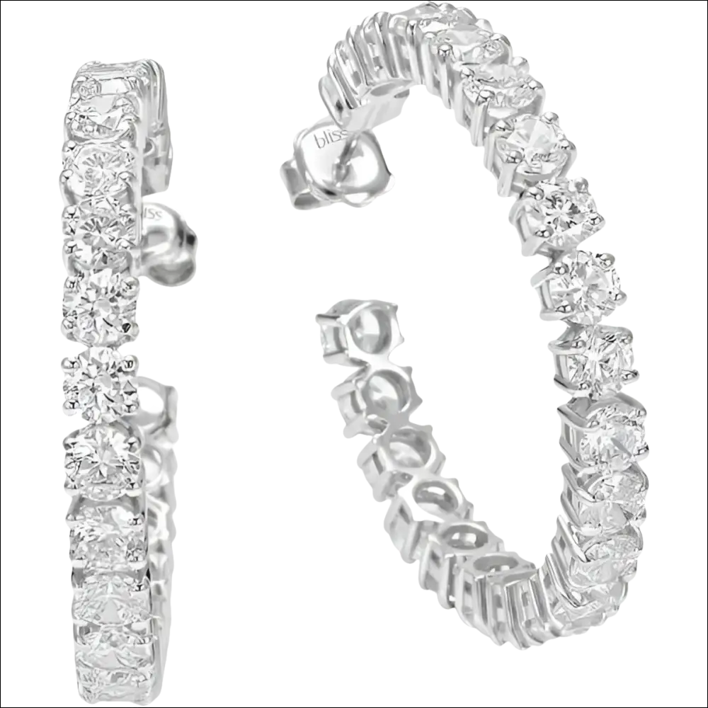 Orecchini Veretta Argento Material Girl Bliss con cerchi in argento e diamanti