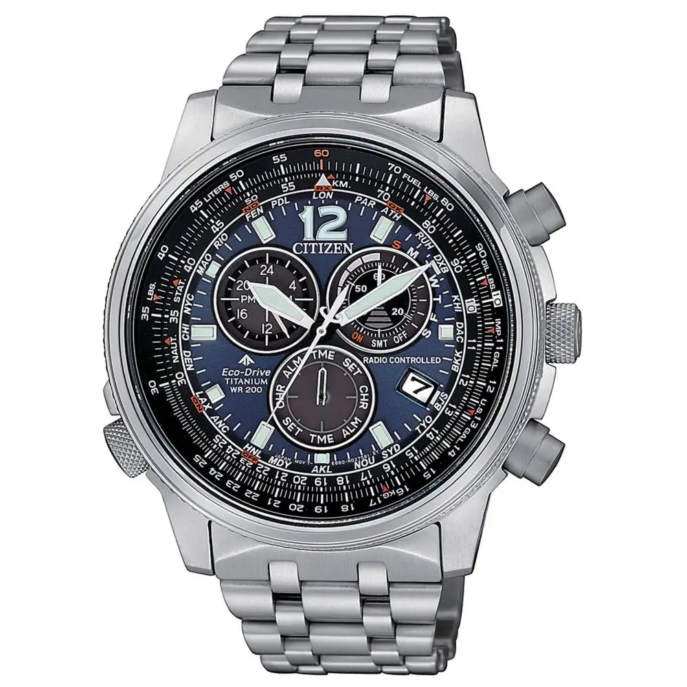 orologio CITIZEN CB5850-80L Chrono Pilot SuperTitanio Radiocontrollato E660 - bonini-gioielli
