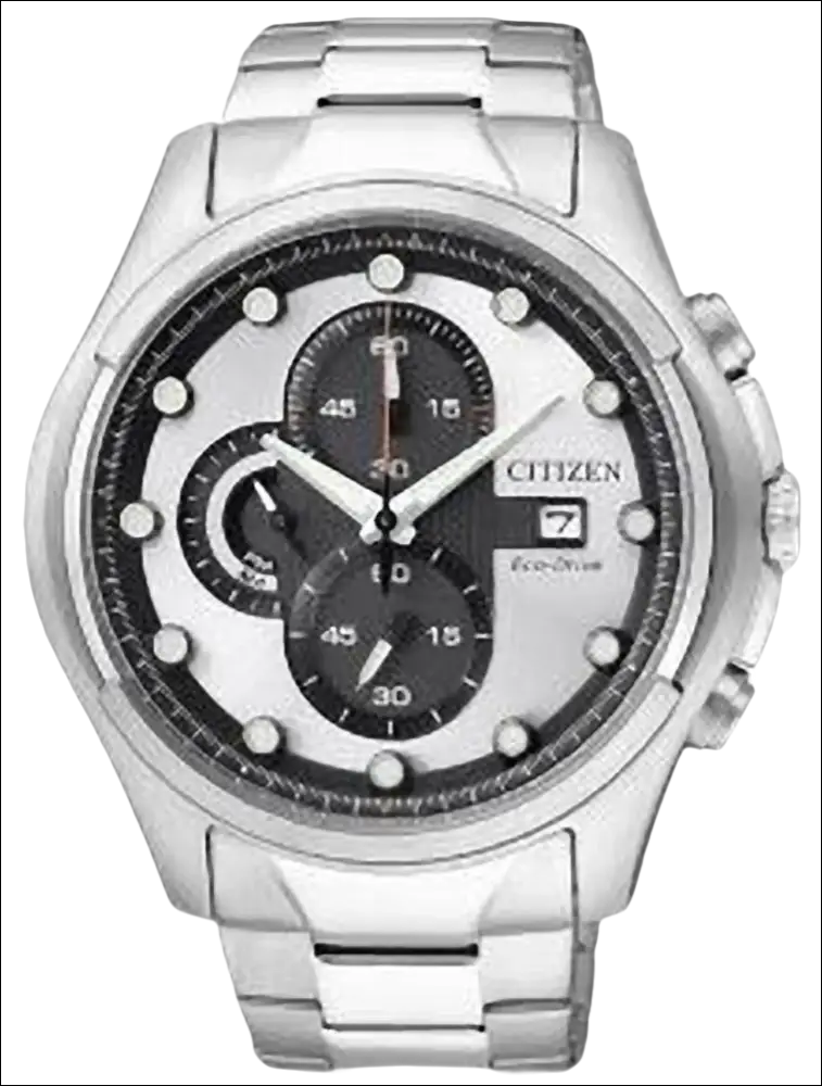Orologio CITIZEN Crono Eco-Drive Uomo Acciaio con cassa in acciaio e quadrante chiaro