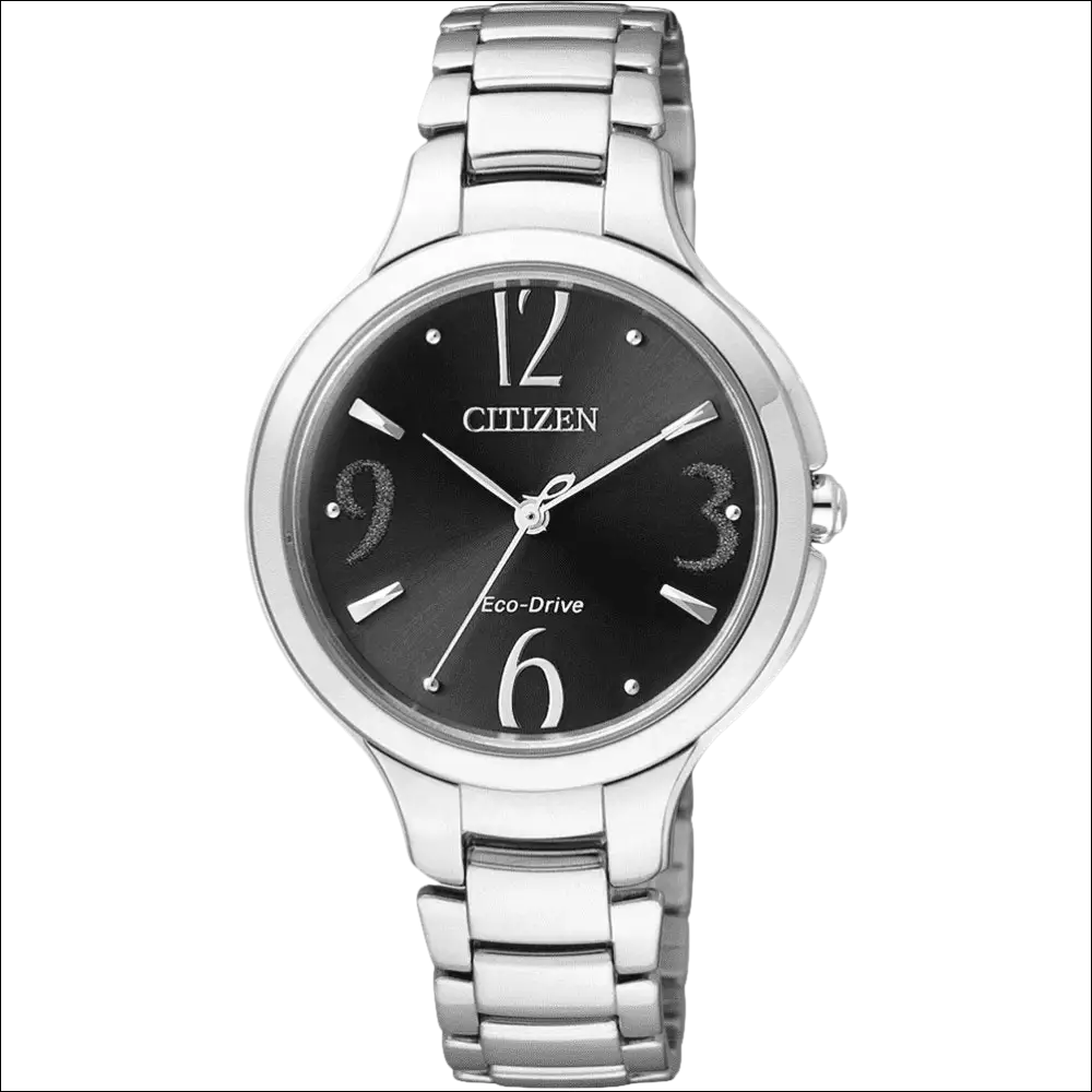 Orologio Donna Citizen Eco-Drive con quadrante nero e bracciale in acciaio inox