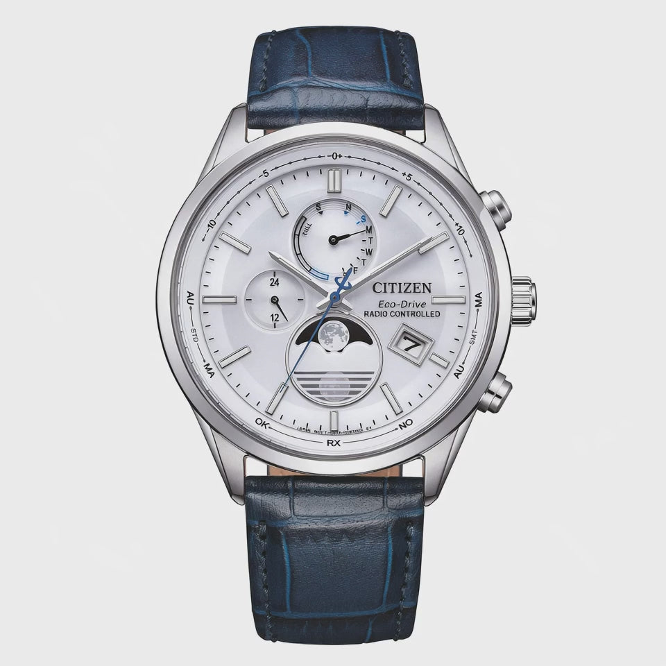 CITIZEN RadioControllato Moonphase acciaio TSUKI-YOMI BY1030-09A|bonini-gioielli